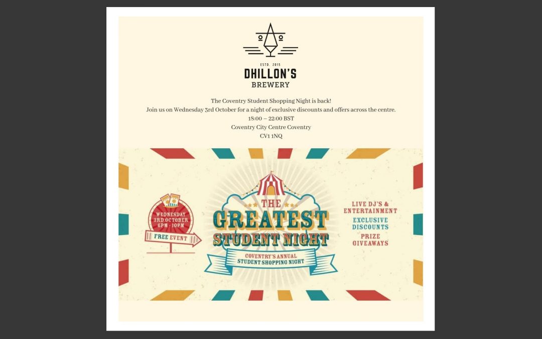 Coventry Student Shopping Night Is Back!